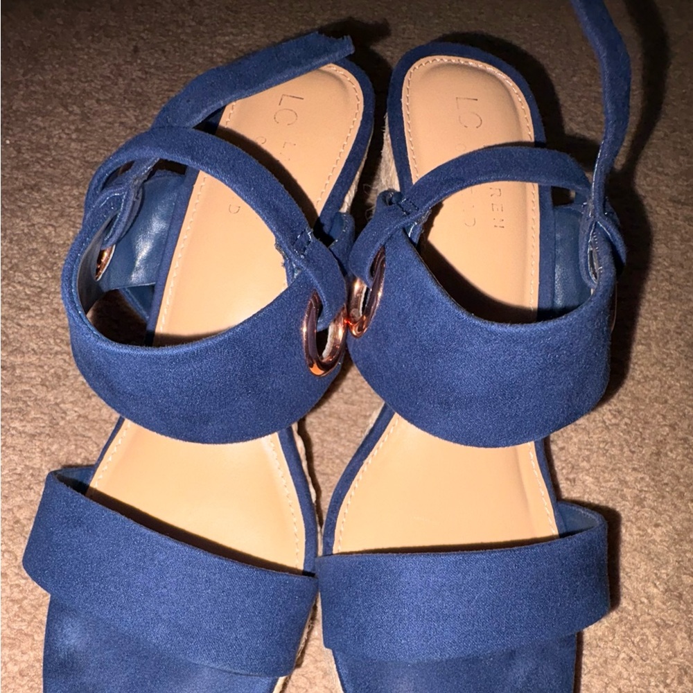 LC Lauren Conrad Navy Blue Sandals